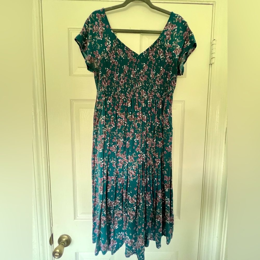 Torrid Floral Green Dress